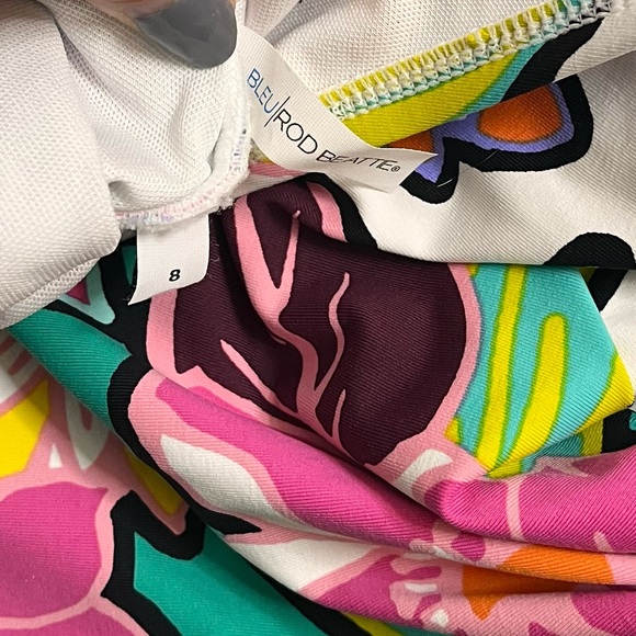 Bleu Rod Beattie Swimsuit Color Crush Shirred One Piece Strapless 8 - Picture 5 of 6